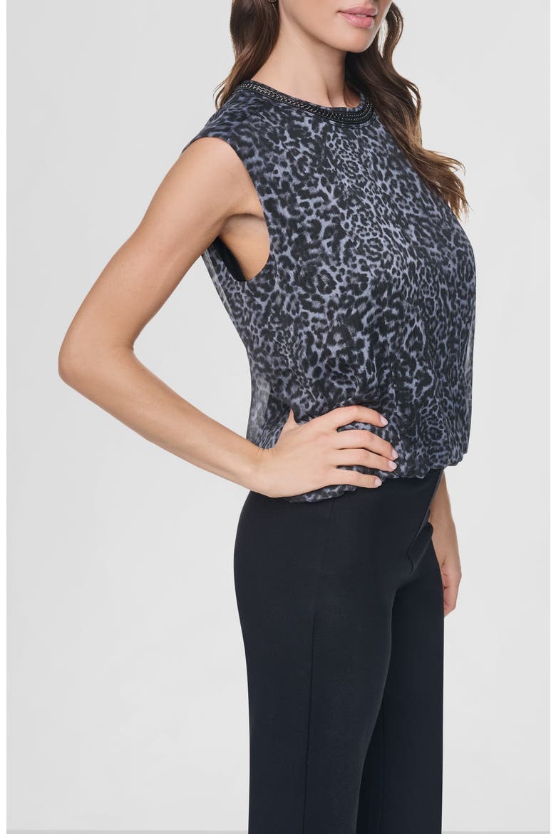 Printed Crinkle Chiffon Top, Alternate, color, MOONLIT LEOPARD