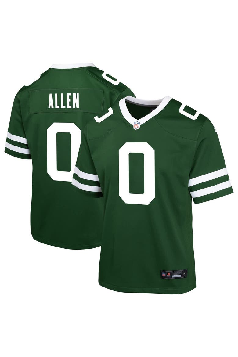 Youth Nike Braelon Allen Green New York Jets Team Game Jersey, Main, color, Green