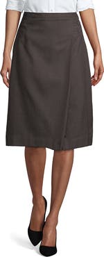 Lands' End School Uniform Solid A-line Skirt Below the Knee