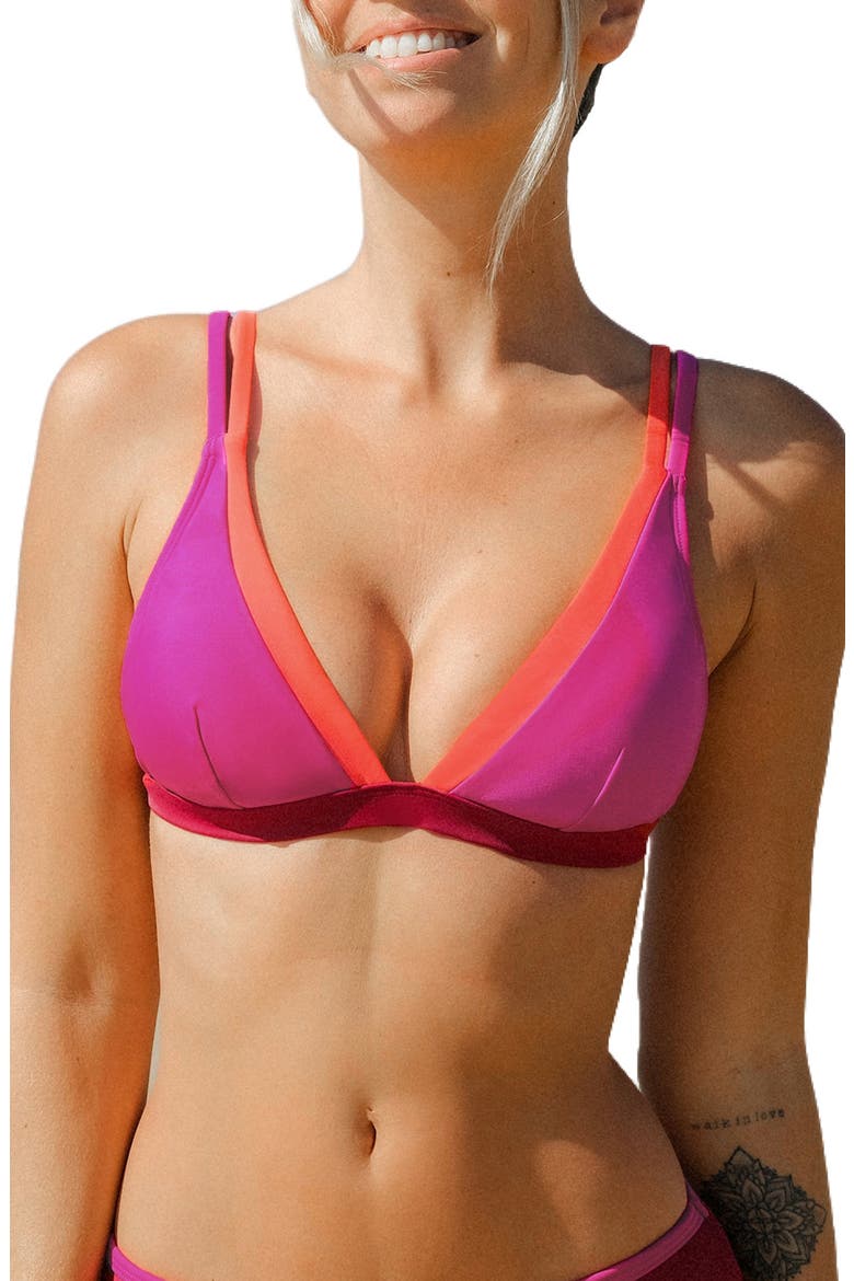 Triangle Bikini Top, Main, color, PINK