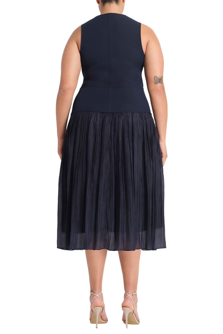 Jaylee Drop Waist Dress, Alternate, color, NAVY