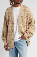 Topman Animal Stripe Oversize Cardigan