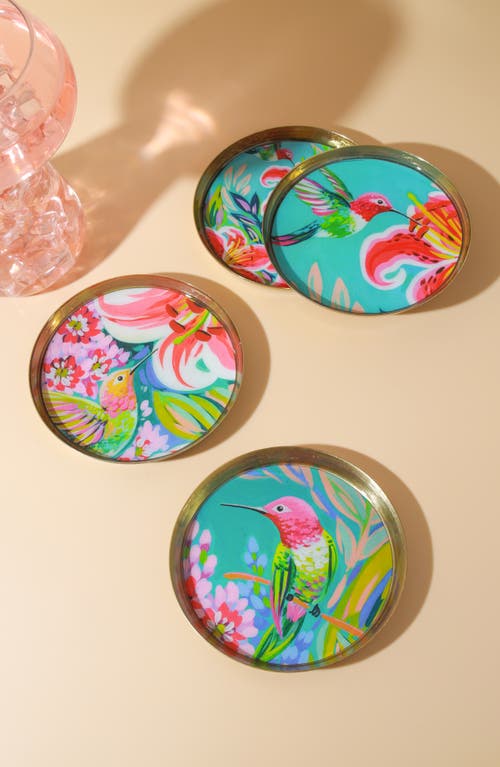 Tiramisu Set Of 4 Metal Coasters In Multi