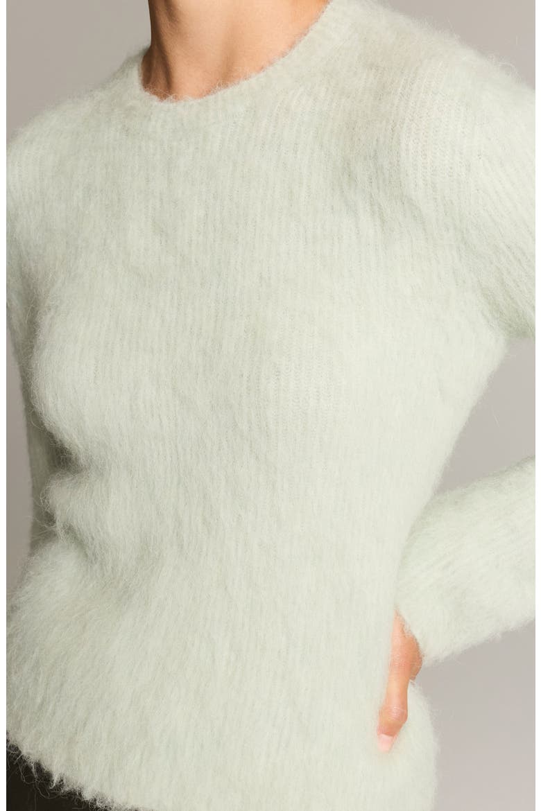 Brushed Crewneck Sweater, Alternate, color, FROSTED JADE