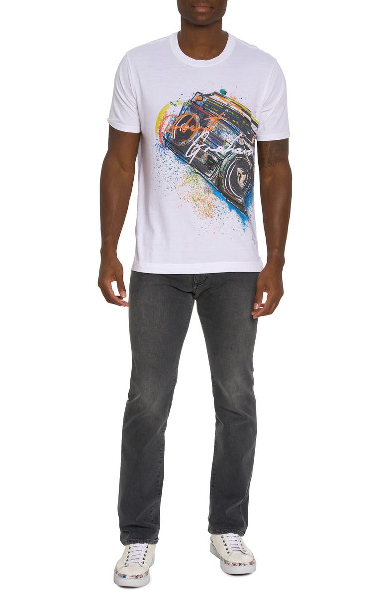 Robert Graham Boom Box Cotton Graphic Tee, Alternate, color,