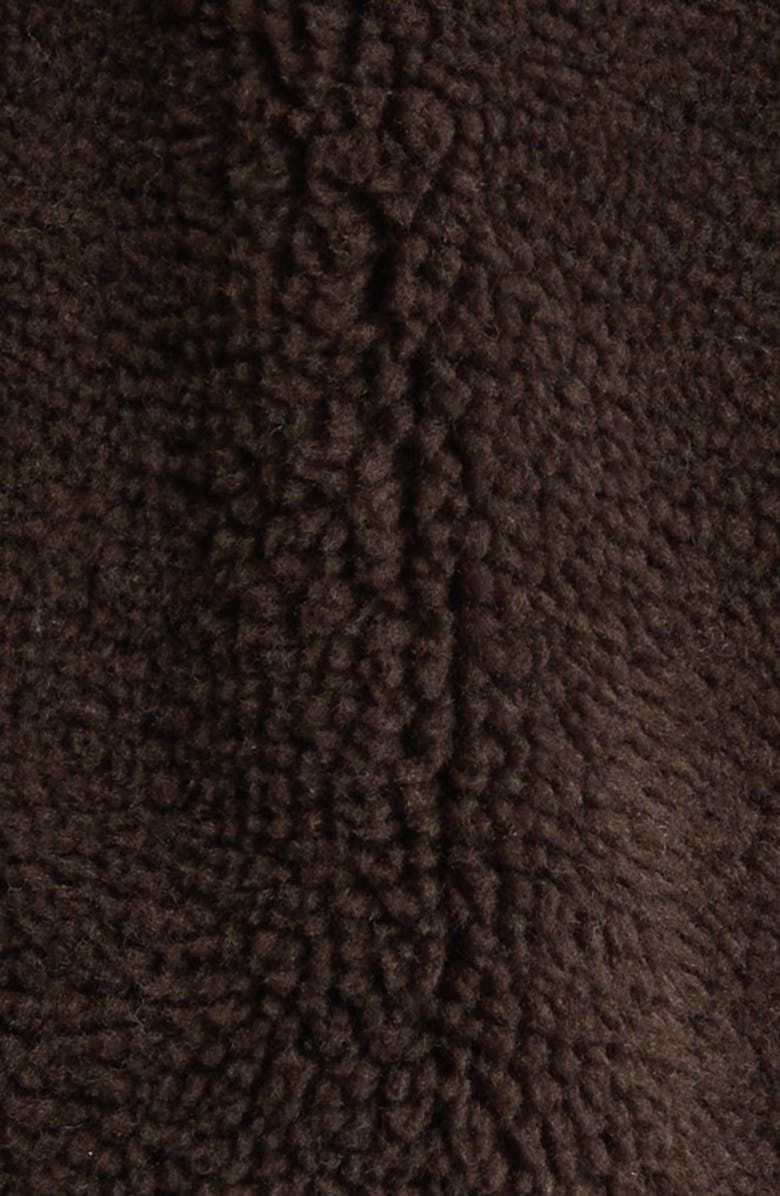 Sacai Mixed Media Faux Shearling Jacket, Alternate, color, Brown/ Green