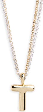 ARGENTO VIVO Puffy A Initial Pendant Necklace