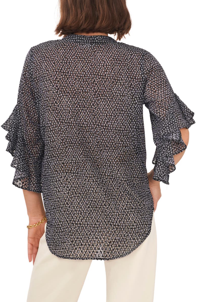 Vince Camuto Ruffle Sleeve Tunic Blouse, Alternate, color,