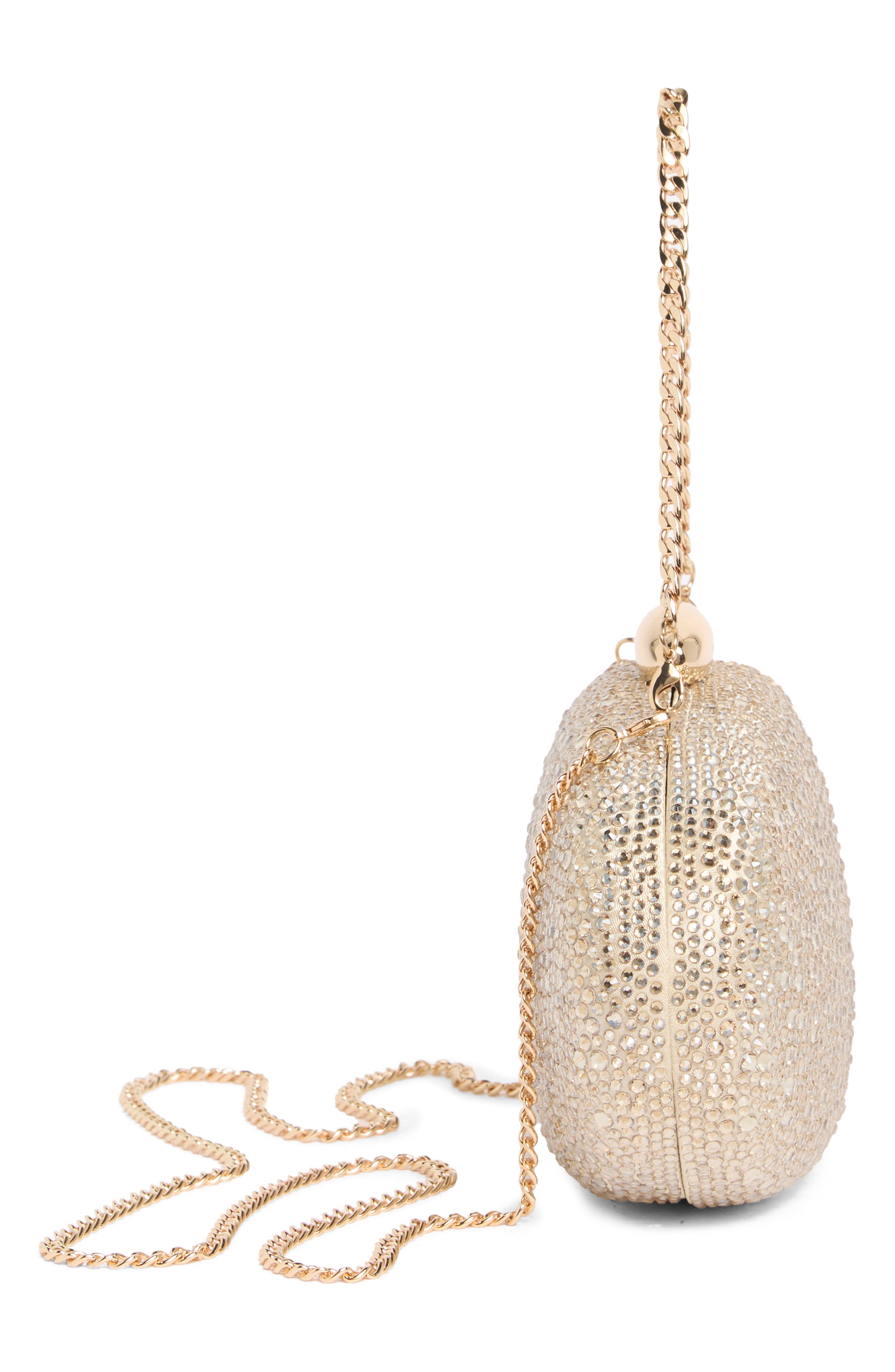 Meyer Crystal Oval Clutch, Alternate, color, CHAMPAGNE