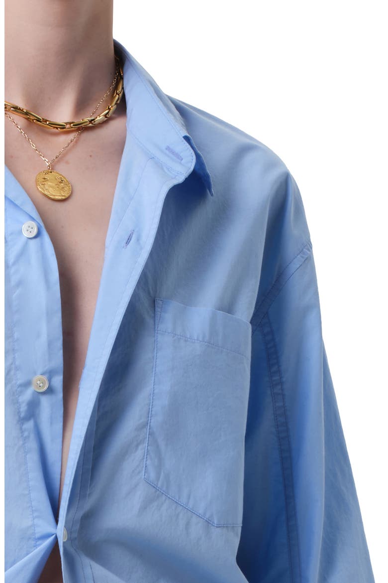 Kayla Oversize Poplin Button-Up Shirt, Alternate, color, BANKER BLUE DK
