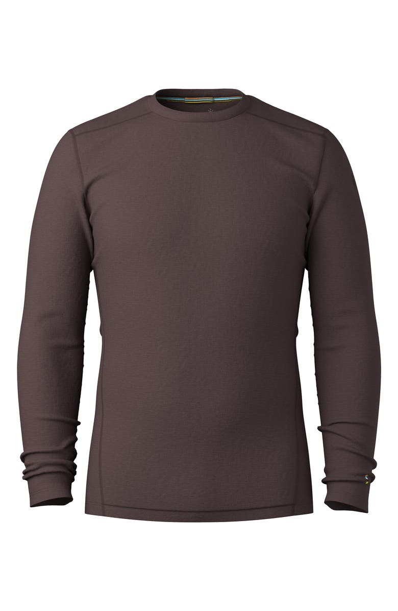 Smartwool Merino Base Layer Crewneck Long Sleeve Shirt, Alternate, color, Mink Heather