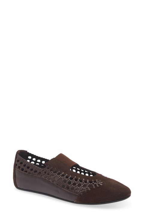 Sporty Woven Mary Jane Flat (Women)