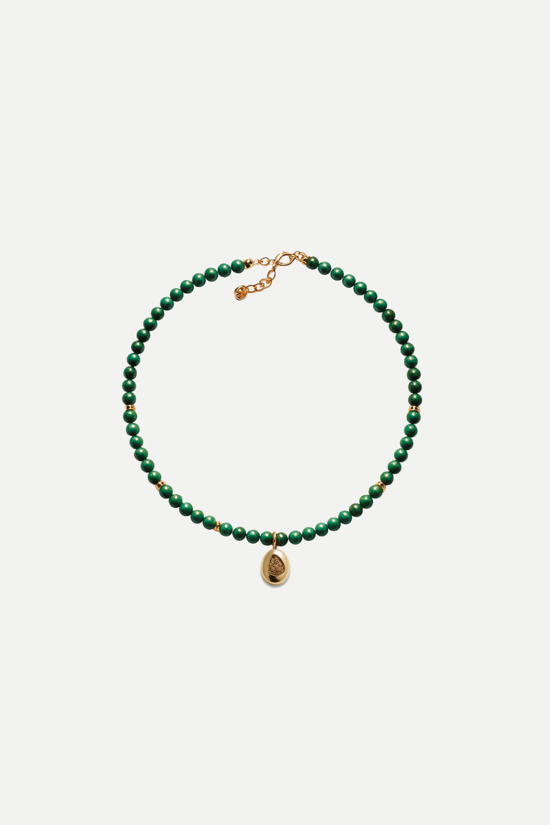 Hope Beaded Necklace, Main, color, Green