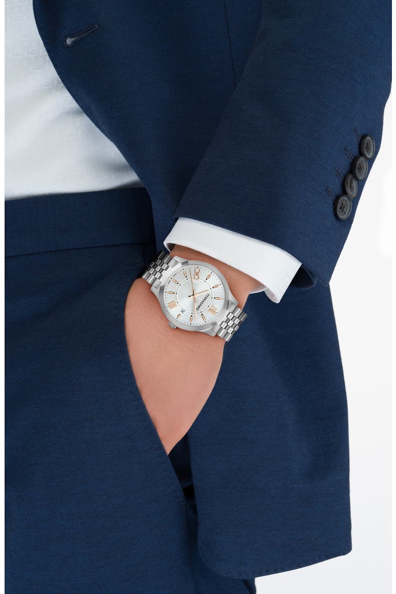 Duo Bracelet Watch, 40mm, Alternate, color, STAINLESS STEEL