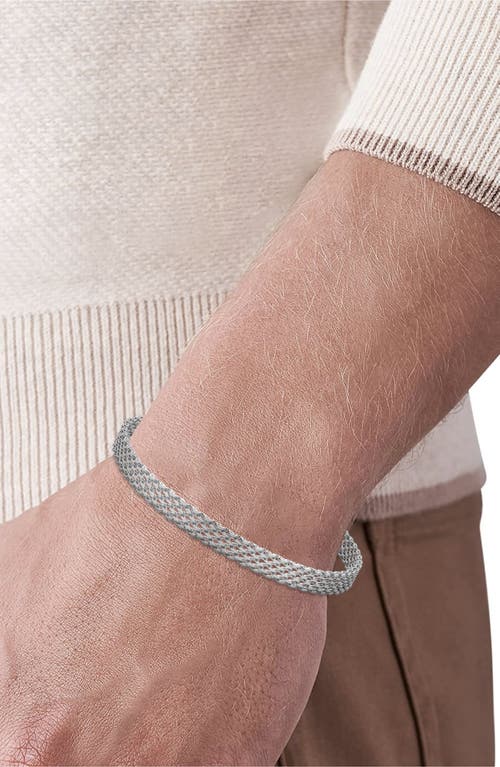 Geoffrey Beene Stainless Steel Mesh Chain Bracelet