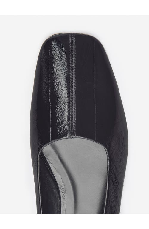 Reformation Inez Ballet Flats Black Eel In Black