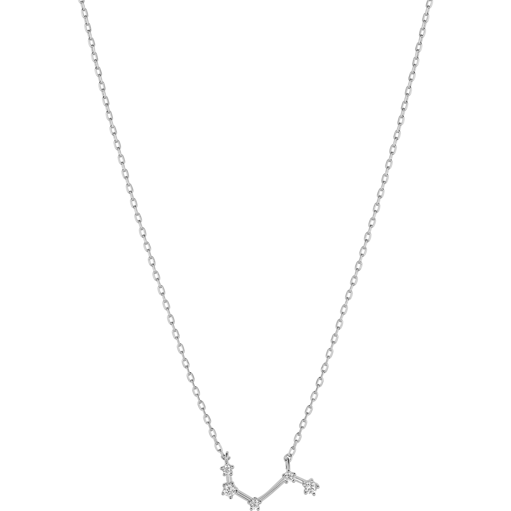 Bearfruit Jewelry 14k Gold Constellation Zodiac Necklace, 12 Zodiac Constellation Holiday Gift Idea In Silver