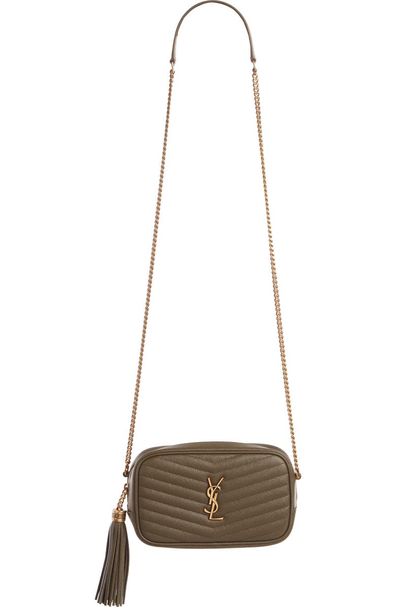 Saint Laurent Mini Lou Quilted Leather Crossbody Bag, Main, color,