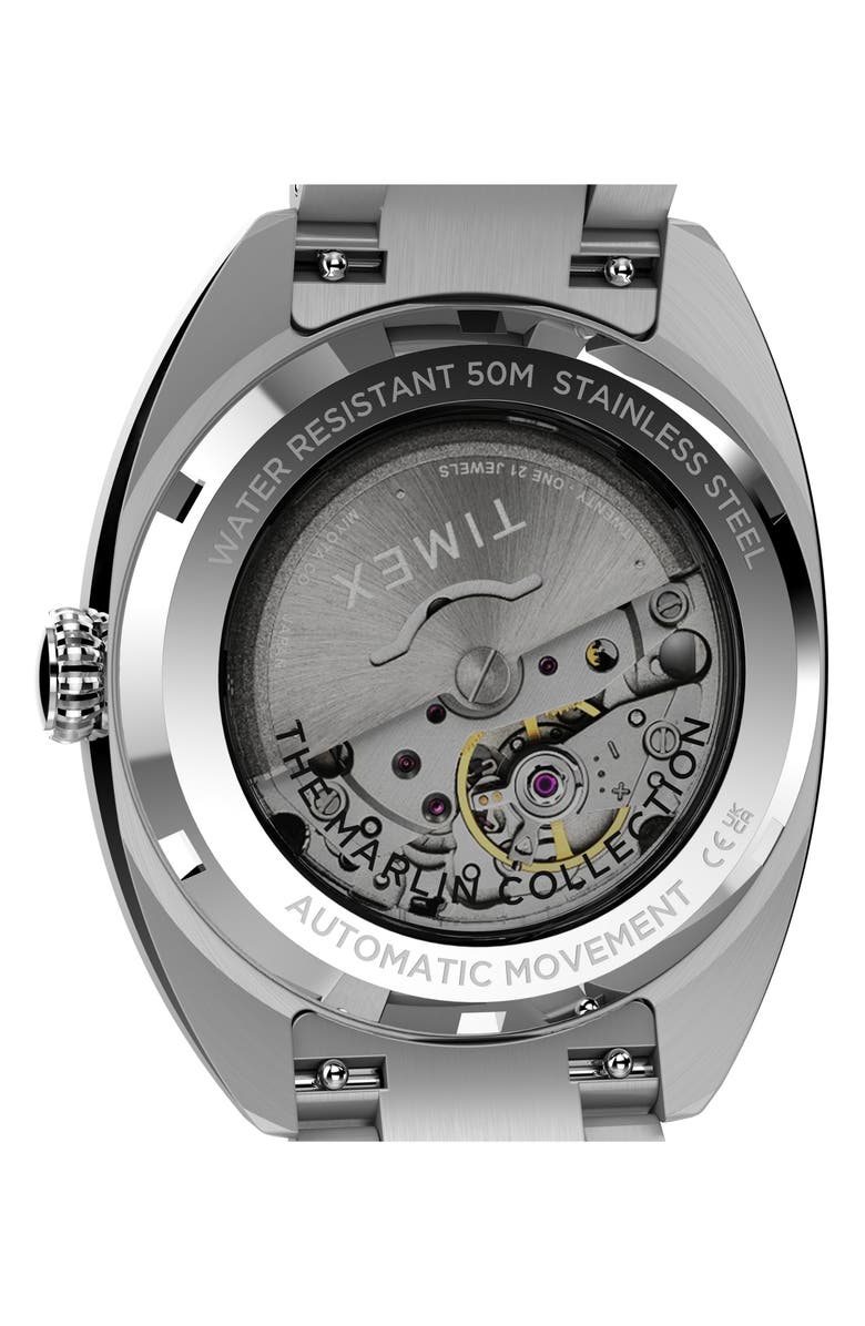 Timex<sup>®</sup> Marlin<sup>®</sup> Draper Automatic Bracelet Watch, 37mm, Alternate, color, Stainless Steel