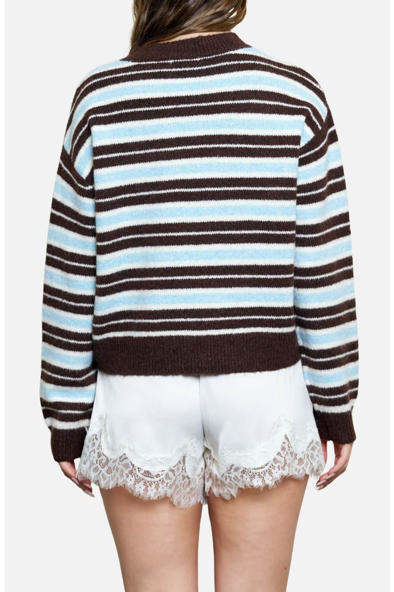 Striped Crewneck Sweater, Alternate, color, LIGHT BLUE MULTI