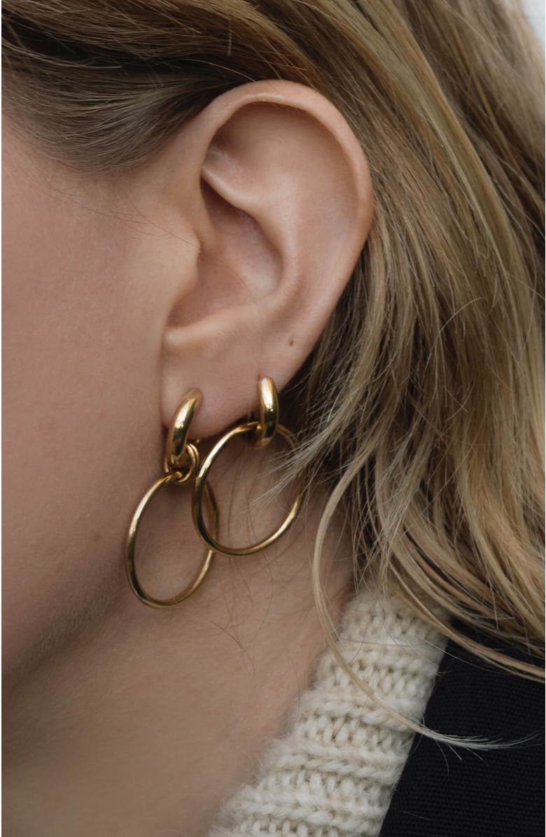 Otiumberg 14kt Gold Vermeil Laguna Hoop Earrings, Alternate, color, Yellow Toned Gold