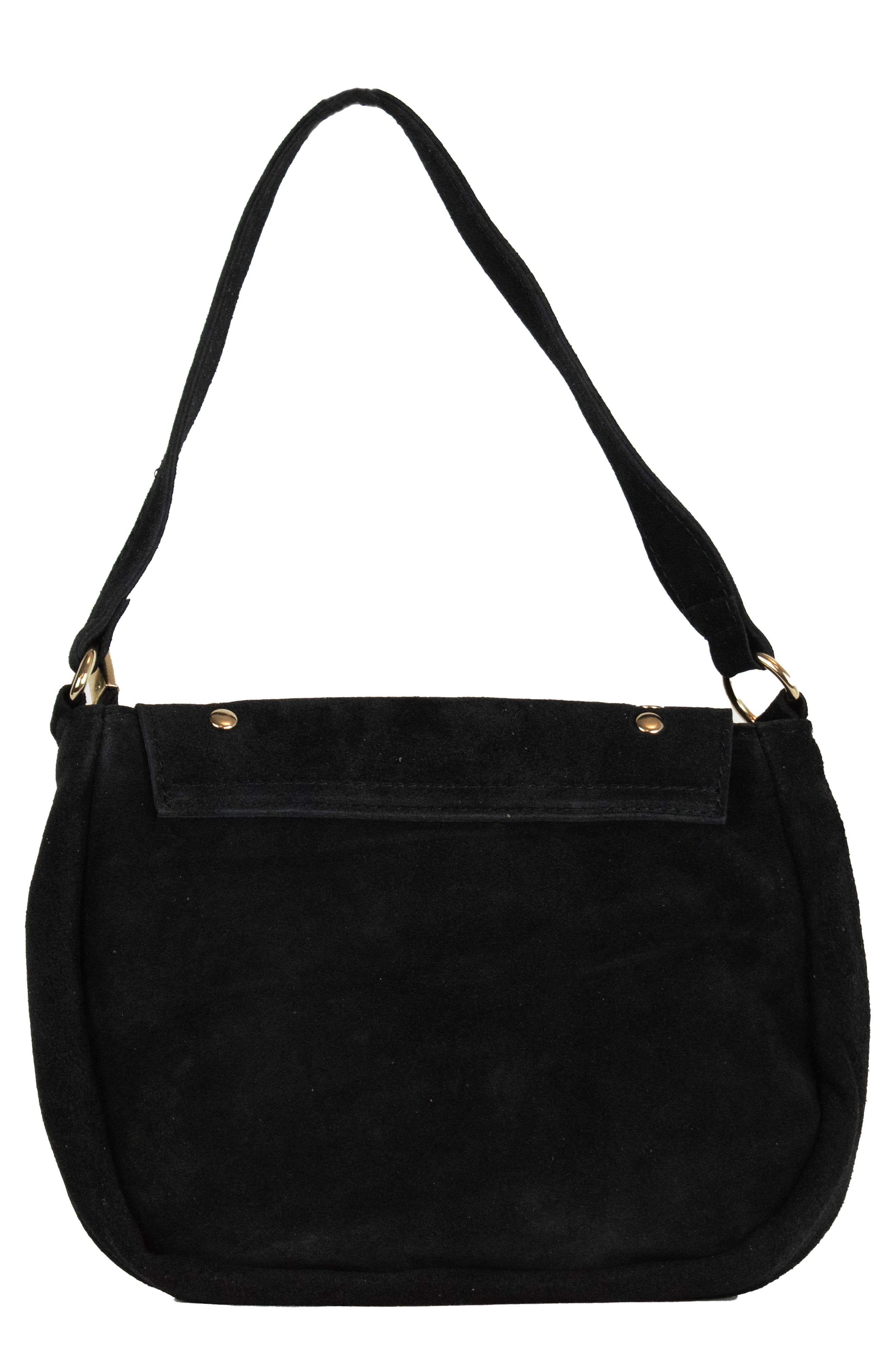 Persaman New York Studded Shoulder Bag, Alternate, color, Black
