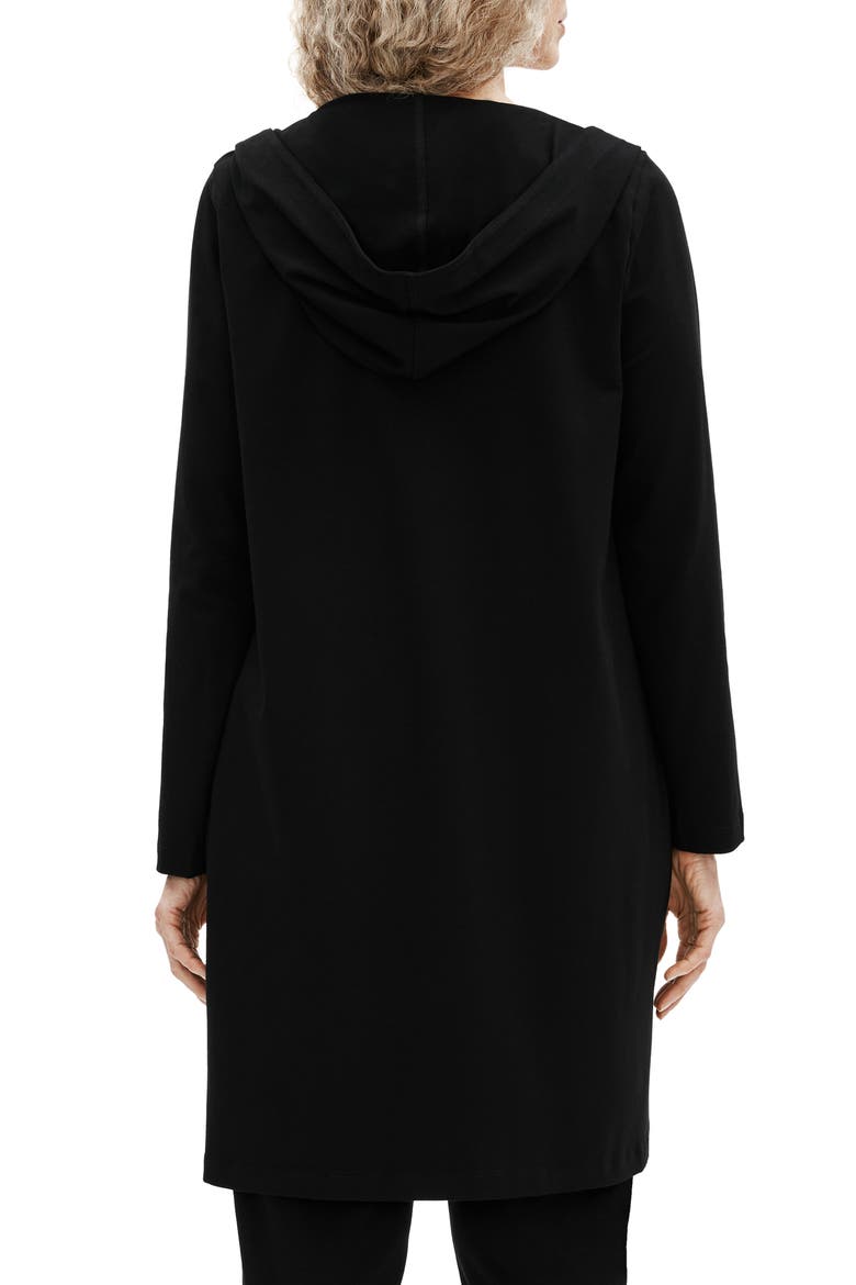 Hooded Open Front Jacket, Alternate, color, BLACK