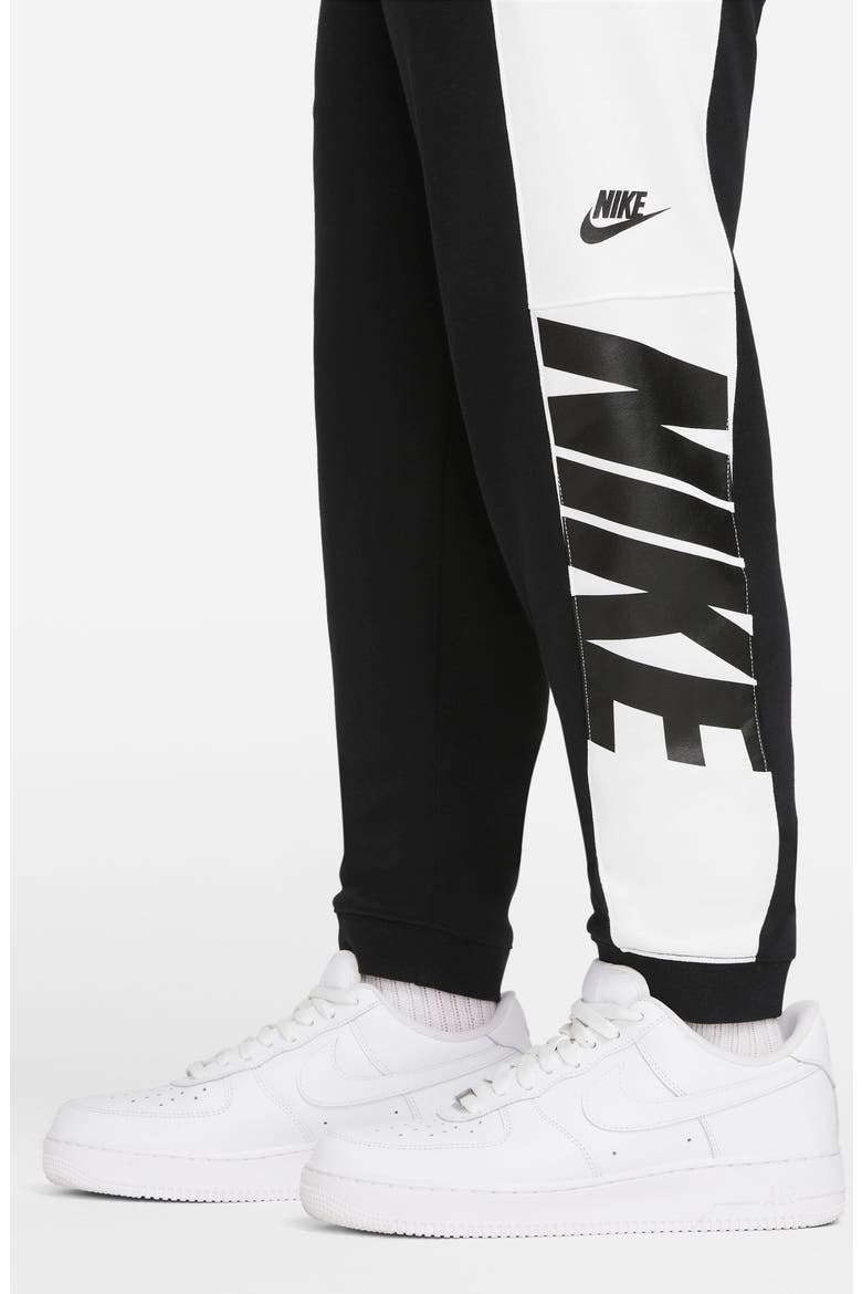 Kids' Print Joggers, Alternate, color, BLACK/ WHITE/ BLACK