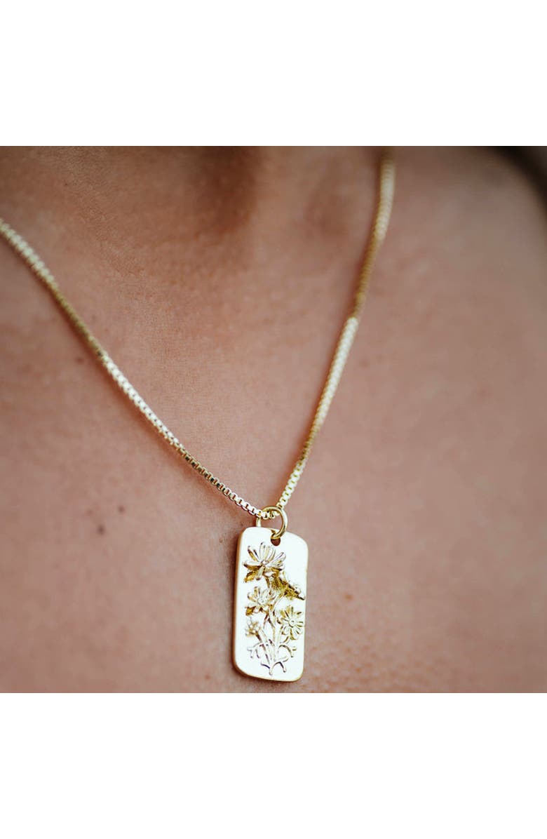 Ivy & Pearl Co. Blooming Grace Pendant, Alternate, color, Gold