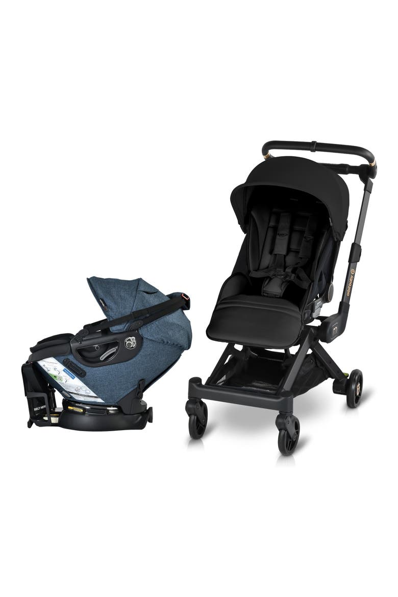M+ Stroll & Ride Car Seat & Stroller Travel System, Main, color, BLACK/ BLACK L/ NAVY