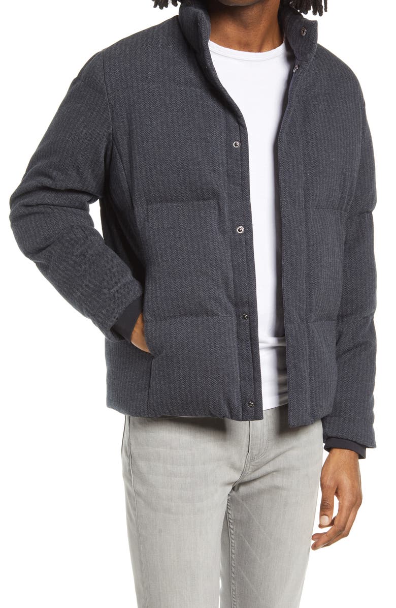 Vince Herringbone Quilted Puffer Jacket, Main, color,