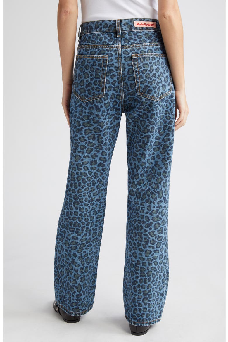 Leopard Print Rigid Flare Jeans, Alternate, color, BLACK LEOPARD