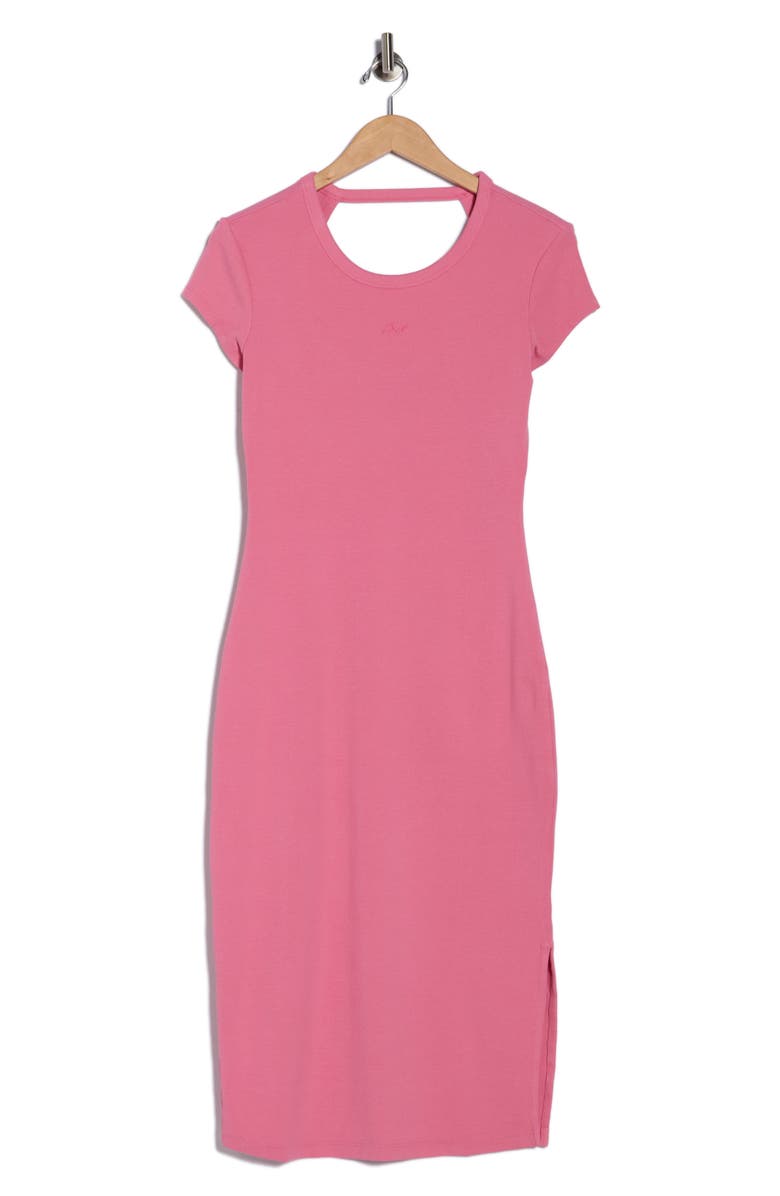BOSS Orange Elira Short Sleeve Sheath Dress, Alternate, color, Open Prple