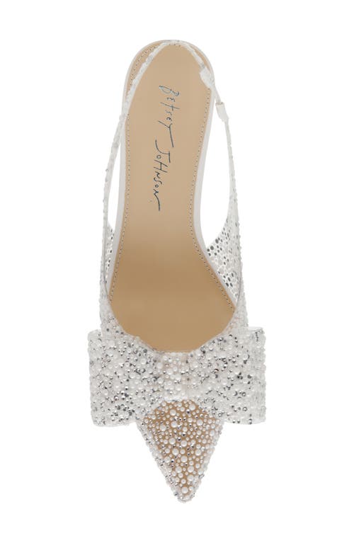 Shop Betsey Johnson Patti Kitten Heel Slingback Pump In Pearl Multi