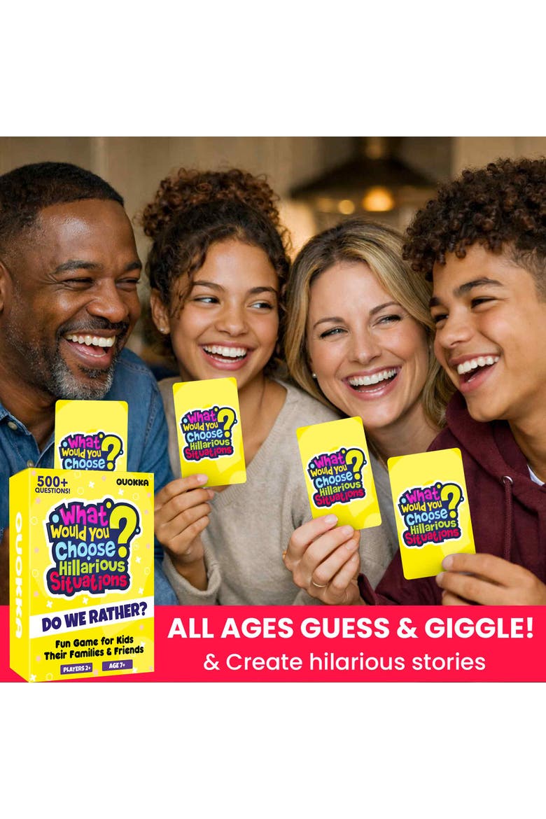 What Would You Choose? Trivia and Card Games for Kids & Family, Alternate, color, Hilarious Situations Set Of 4