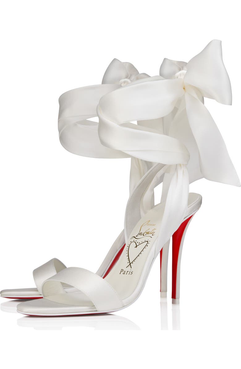 Christian Louboutin Miss Z Desert Sandal, Main, color, Ivory/ Snow