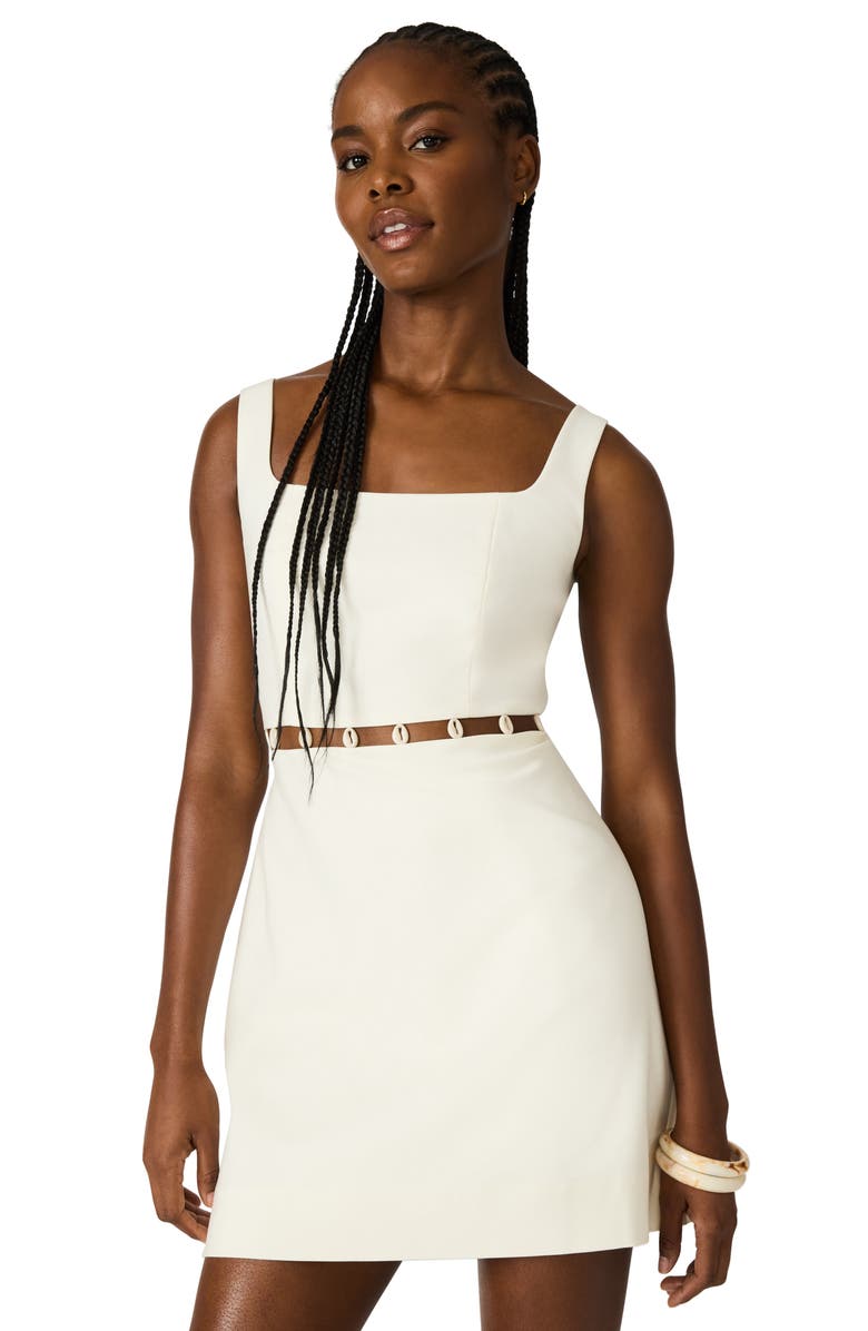 Steve Madden Mariette Cutout Sleeveless Dress, Alternate, color, Antique