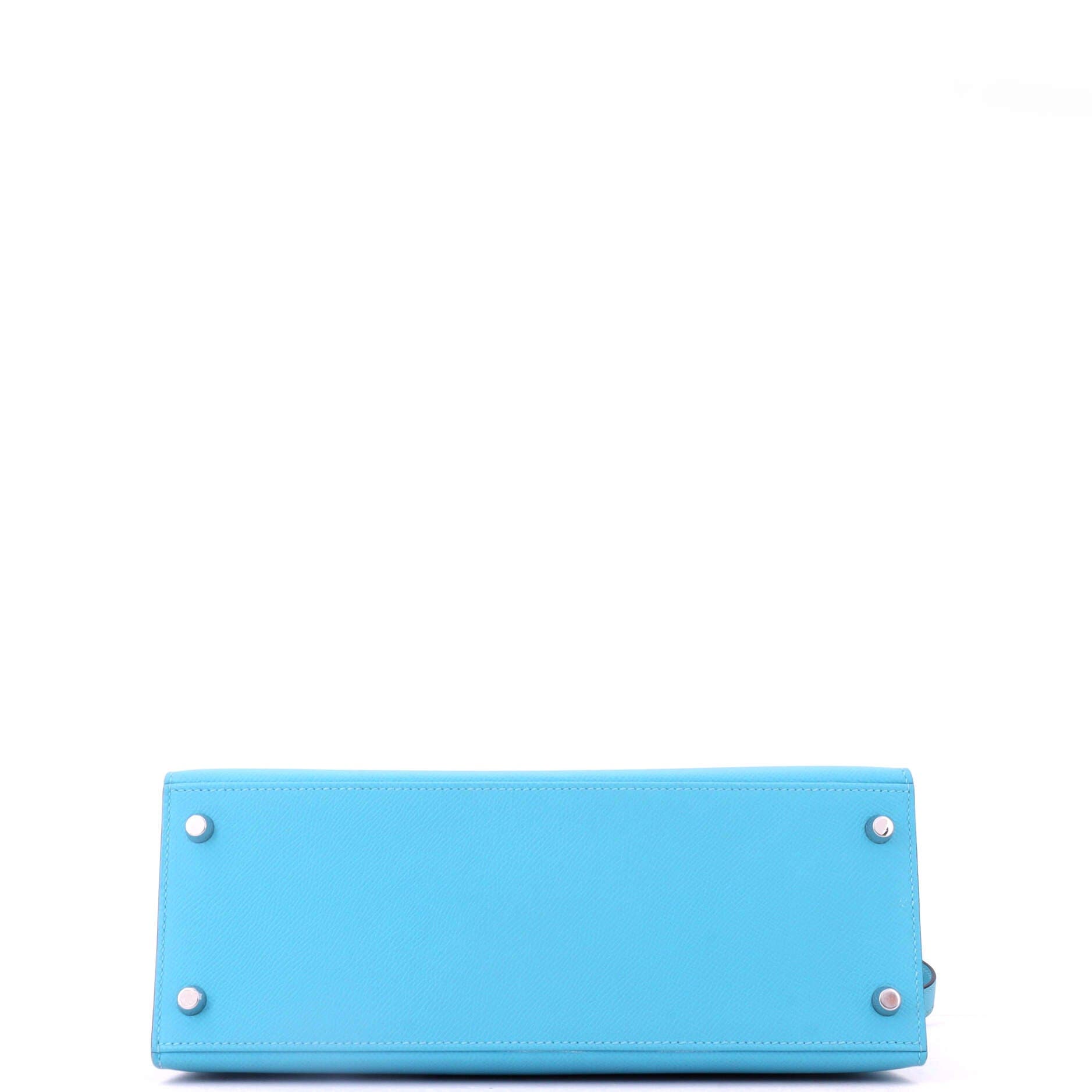 Kelly Handbag Blue Epsom with Palladium Hardware 28, Alternate, color, Bleu Celeste