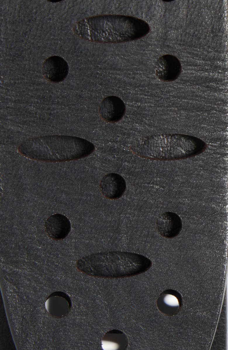 Isabel Marant Dara Cutout Leather Belt, Alternate, color, Black/ Silver