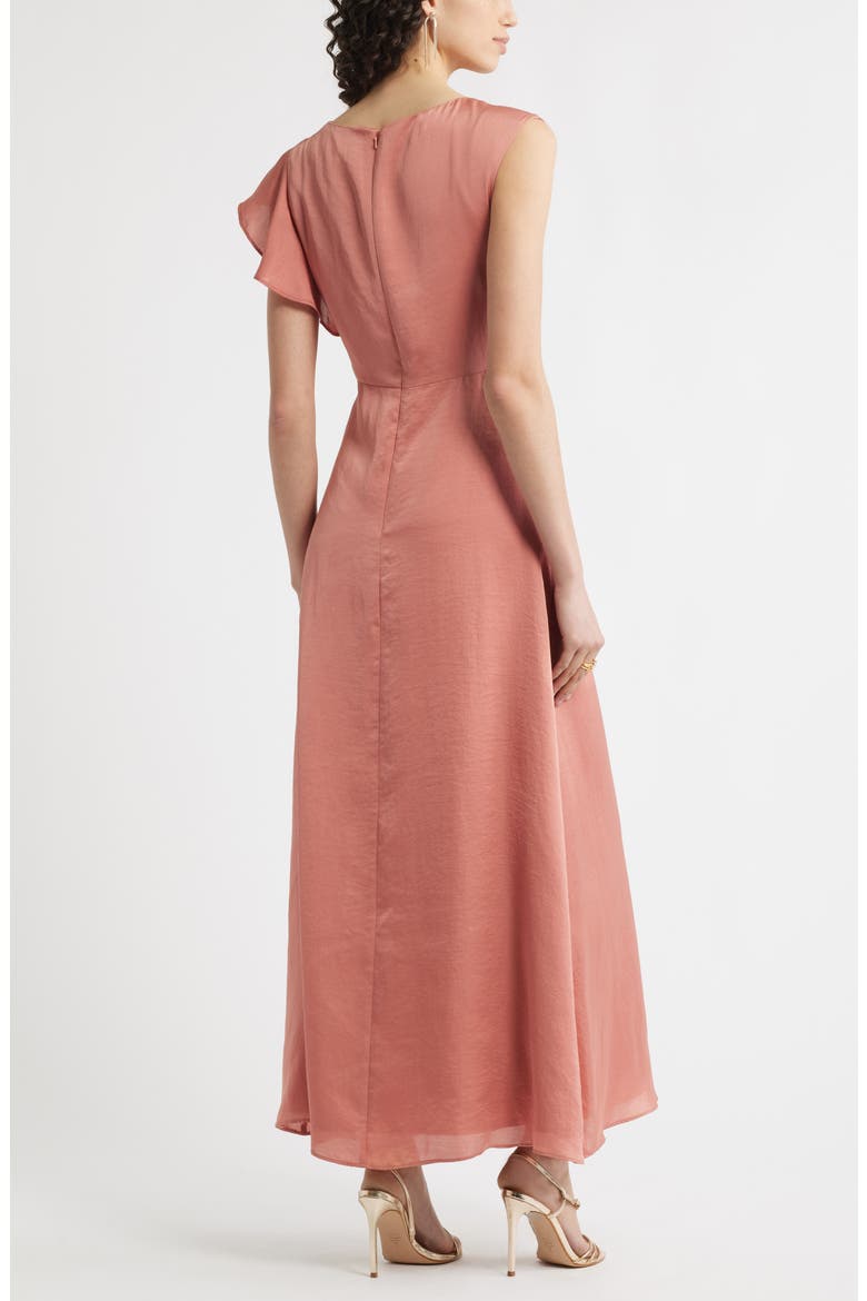 Asymmetric Ruffle A-Line Dress, Alternate, color, PINK DESERT