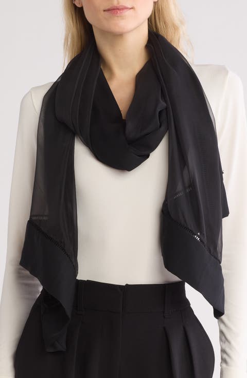 Mesh Border Evening Wrap