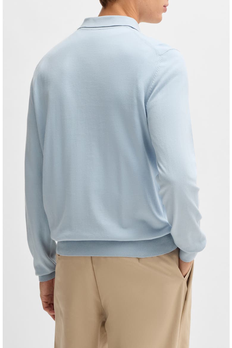 Gemello Cotton Polo Sweater, Alternate, color, LIGHT BLUE