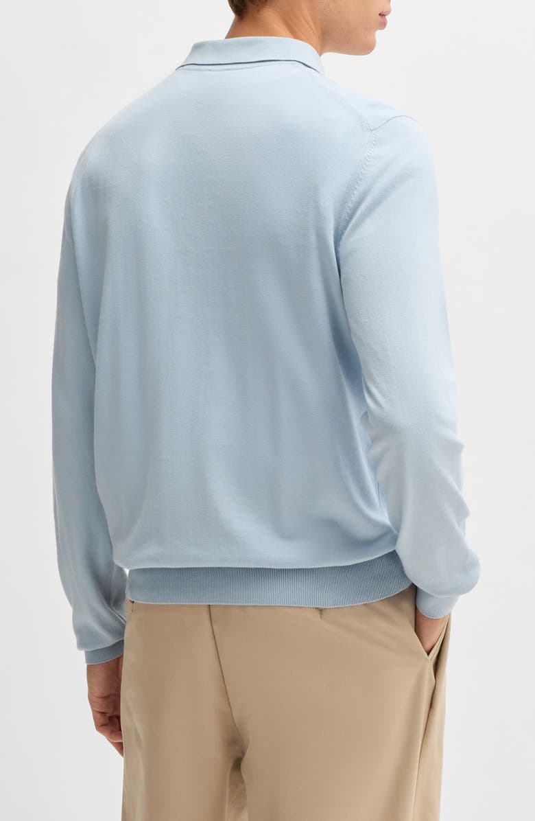 BOSS Gemello Cotton Polo Sweater, Alternate, color, Light Blue