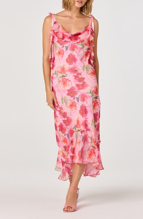 Nissa Floral High-Low Dress