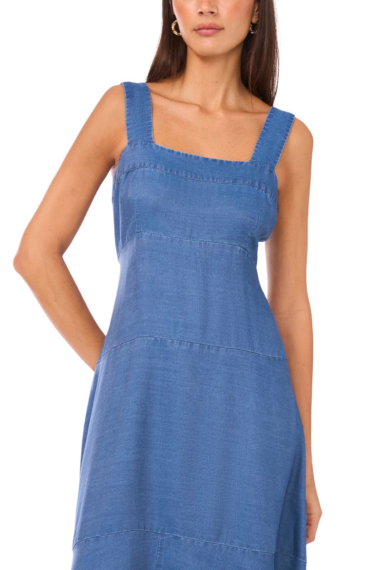 Square Neck Chambray Maxi Dress, Alternate, color, CHAMBRAY BLUE