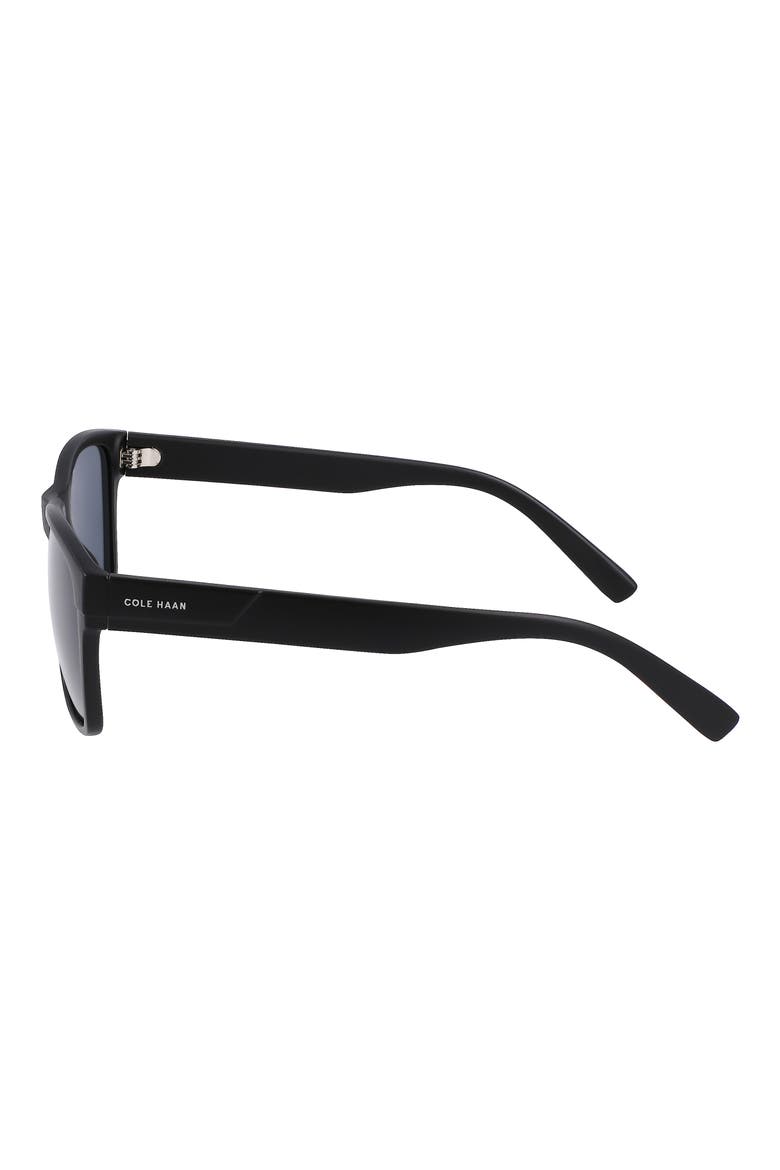 55mm Polarized Square Sunglasses, Alternate, color, BLACK