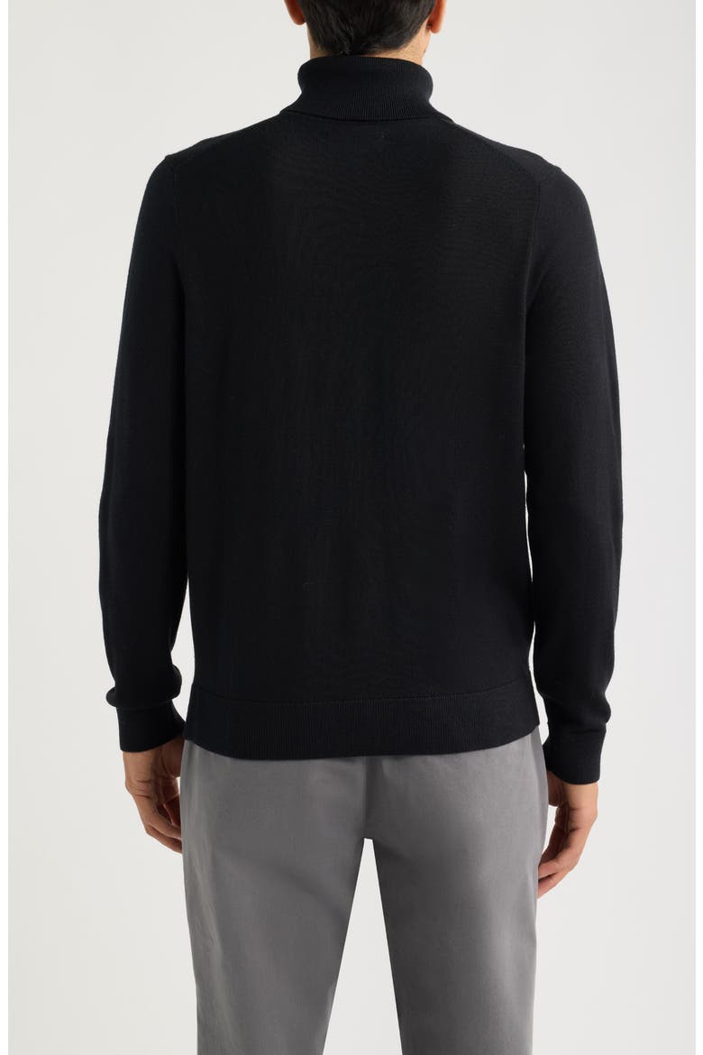 Washable Merino Wool Turtleneck, Alternate, color, BLACK