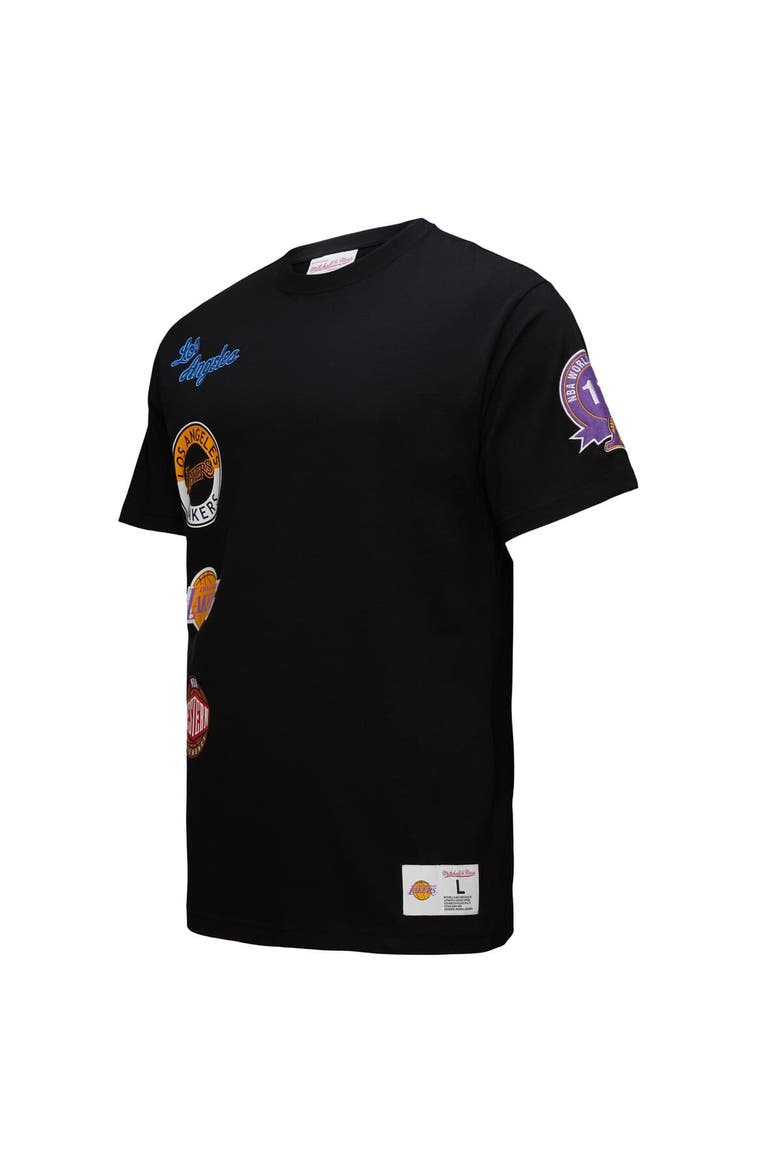 Men's Black Los Angeles Lakers Black Out Collection Vintage Premium T-Shirt, Alternate, color, Black
