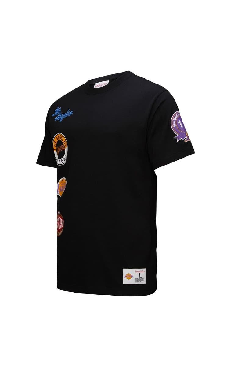 Mitchell & Ness Men's Black Los Angeles Lakers Black Out Collection Vintage Premium T-Shirt, Alternate, color, Black