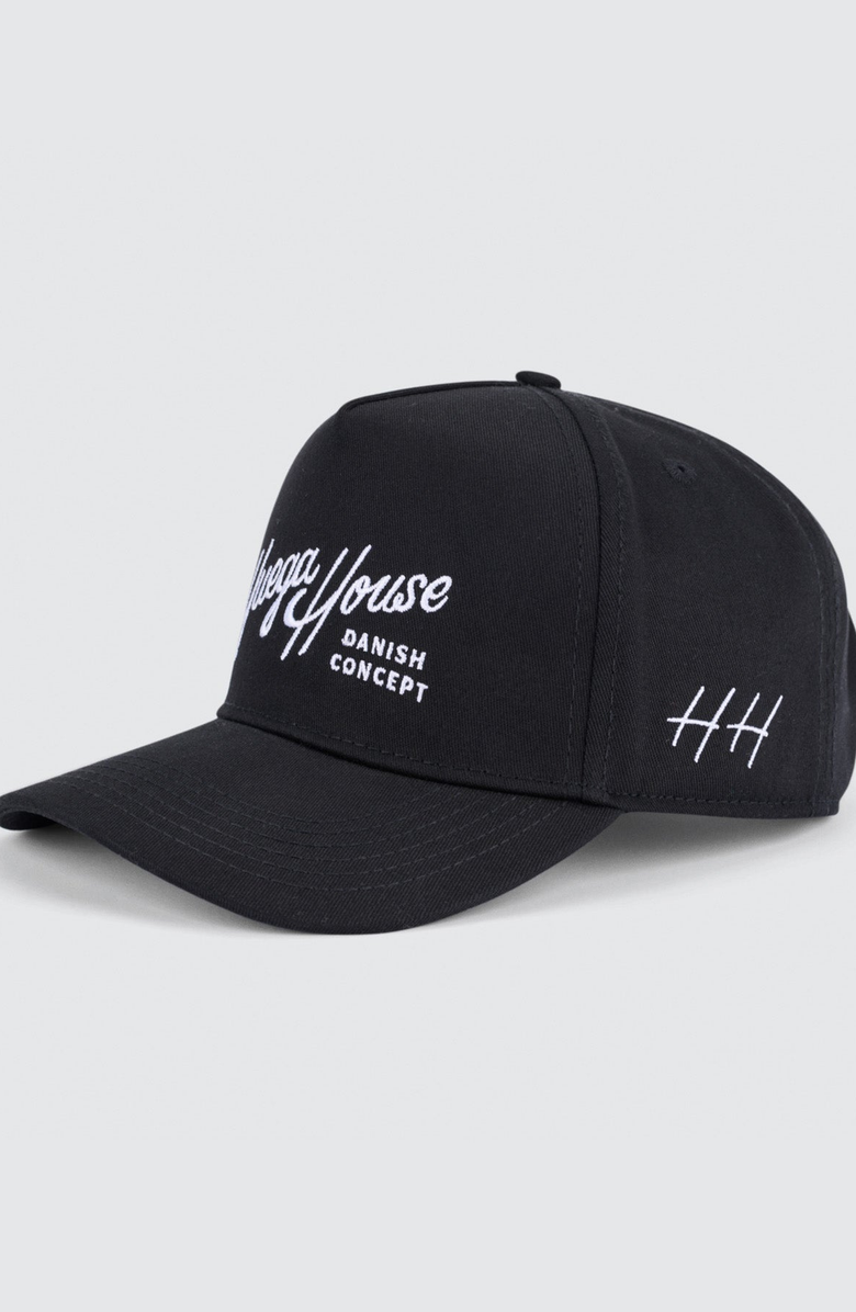 Huega House Retro Script Everyday Hat, Alternate, color, Everyday Black